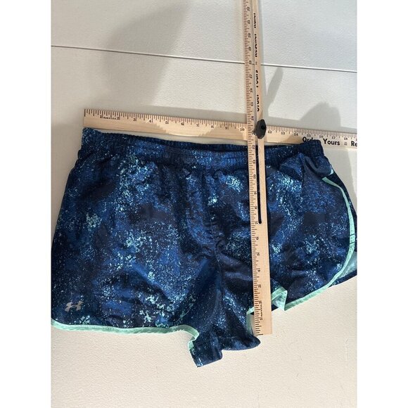 Under Amour running shorts  Womens Splatter Print  Blue Teal Lightweight m - Picture 7 of 9